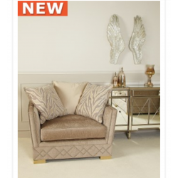 Light Taupe Glamour Jewel 1 Seat Chair