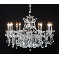 Large Luxurious Shallow Chrome Chandelier