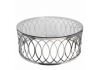 Wallow Chrome Round Metal Coffee Table With Tempered Glass Top