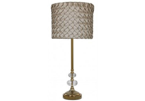 Gold Sandringham Glass Bubble Lamp With Gold Folds Shade