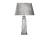 Silver Mercury Swirl Pillar Table Lamp With Taupe Velvet Shade