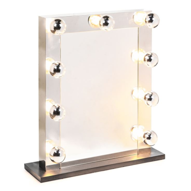 Large Chrome Hollywood Table Mirror