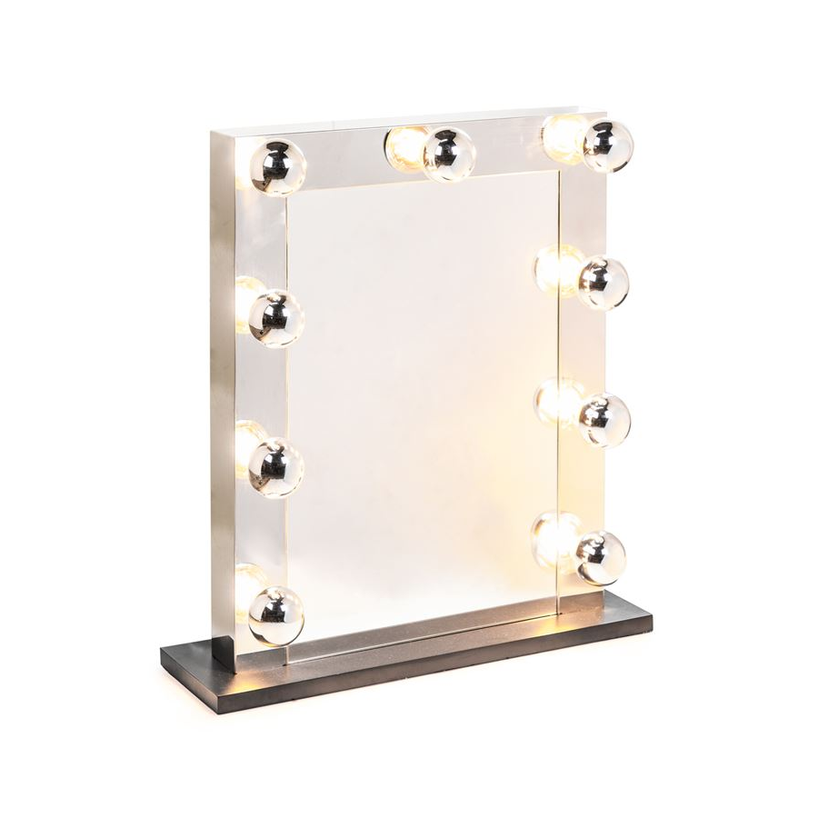 Large Chrome Hollywood Table Mirror Large Chrome Hollywood Table Mirror