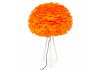 Matt White Tripod Table Lamp with Orange Goose Feather Shade