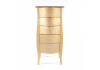 Gold Gilt Leaf Chest Of 5 Drawers
