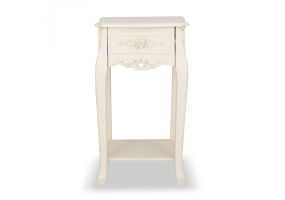 Rose White - Soft White Bedside Console Table - 1 Drawer