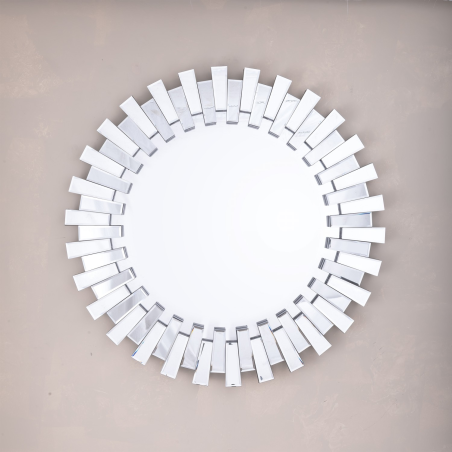 Venetian Round Modern Sun Contemporary Mirror