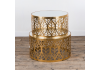 Gold Gilt Leaf Parisienne Metal Nests of Tables
