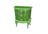 High Gloss Green Bombe Bedside Chest