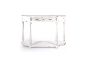RUSTIC CHANTILLY WHITE CONSOLE TABLE
