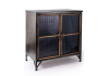 Black and Antique Gold "Orwell" Wide Cabinet