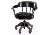 Black Metal "Verne" Traditional Swivel Desk Chair