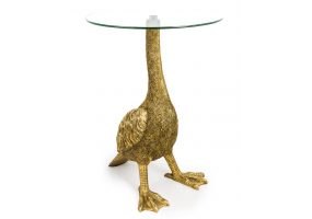 Antiqued Gold Goose Side Table