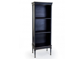 Black Metal "Verne" Tall Bookcase/Cabinet