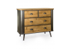 Shoreditch Metal and Wood 2 Over 2 Chest of Drawers