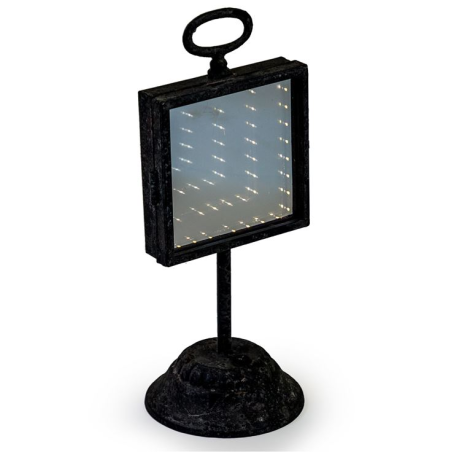 Antiqued Iron Infinity LED Table Mirror (USB Rechargeable)