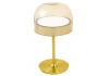 Brass with Gold Glass Domed Desk Lamp (Built in LED bulbs)