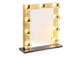 Large Brass Hollywood Table Mirror
