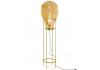 Large Gold Glass Edison Lamp on Gold Floor Stand (Large LED Filament Bulb Included)
