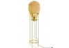Large Gold Glass Edison Lamp on Gold Floor Stand (Large LED Filament Bulb Included)