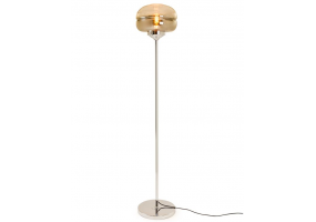 Chrome Floor Lamp with Chromed Gradient Glass Shade