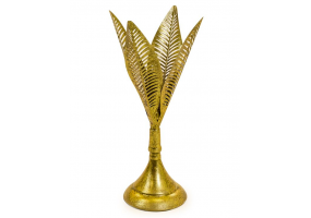 Small Gold Leaf Candle Holder