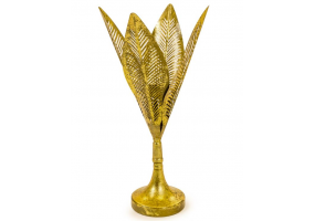 Large Gold Leaf Candle Holder