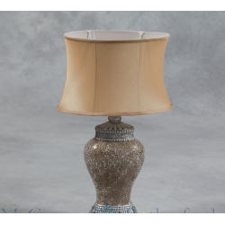 Mosaic Lamp with Oval Shade - Gold