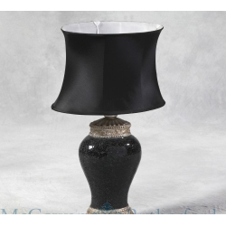 Mosaic Lamp with Oval Shade - Black