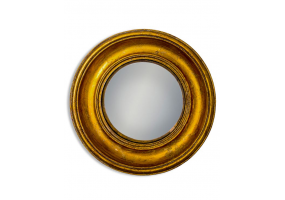 Antiqued Gold Deep Framed Medium Convex Mirror