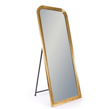 Antique Gold Beaded Wall & Freestanding Mirror