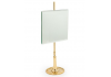 Square Table Mirror on Brass Stand