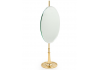 Oval Table Mirror on Brass Stand