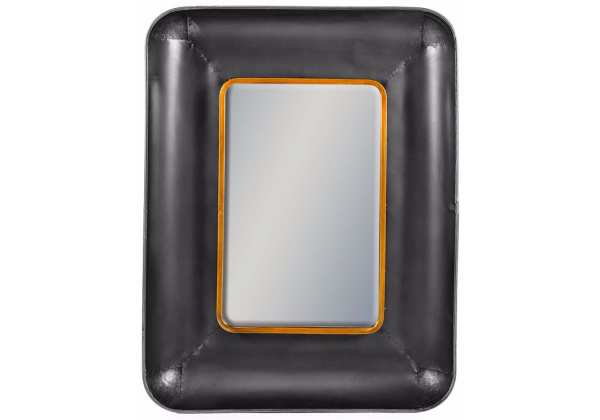 Black and Bronze Rectangular Lincoln Wall Mirror
