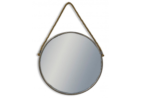 Rustic Metal Extra Large Mirror with Rope