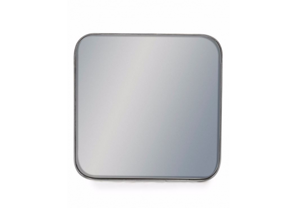 Medium Square Silver Framed Arden Wall Mirror