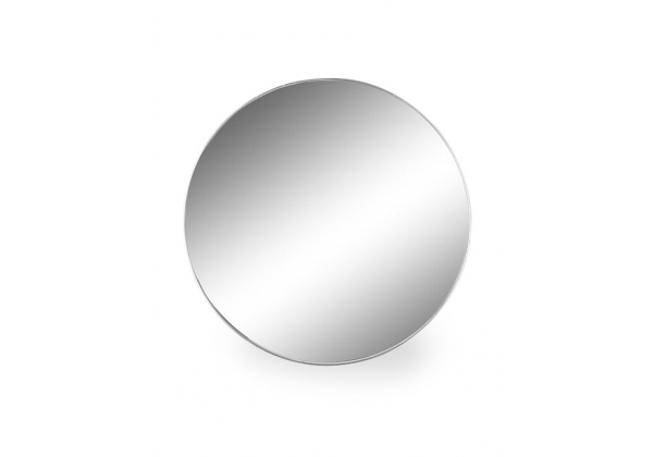 Large Round Silver Framed Arden Wall Mirror