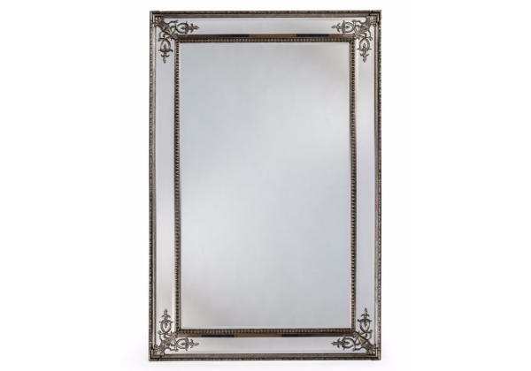 Large Silver French Framed Mirror