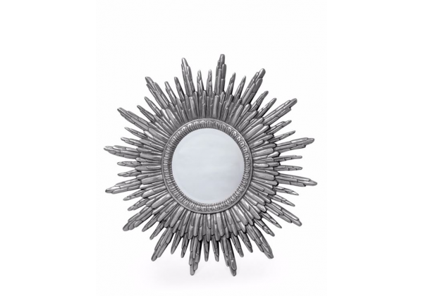 Antique Silver Sun Mirror