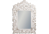 Rustic Chantilly White Large Carved Wall Mirror