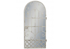 Rustic Chantilly Grey Tall Garden Gate Wall Mirror