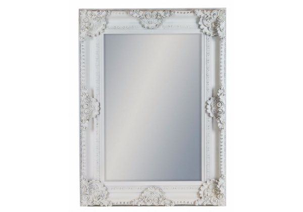 White Rectangular Classic Mirror