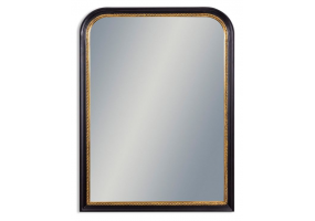 Black with Gold Beaded Portrait Wall Mirror
