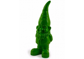 Bright Green Standing Gnome Figure