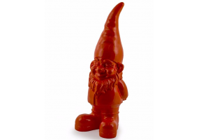 Bright Orange Standing Gnome Figure