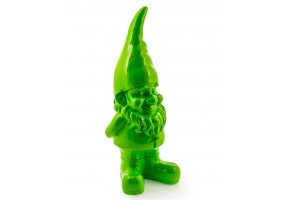 Large Bright Green Standing Gnome Figure