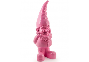 Giant Bright Pink Standing Gnome Figure