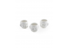 Set of 3 White Ceramic Mini Baby Face Pots
