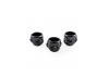 Set of 3 Black Ceramic Mini Baby Face Pots