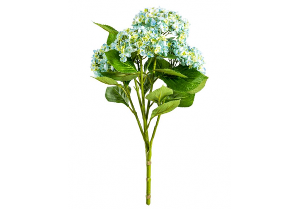 Ornamental Blue Hydrangea 5 Flower Stem